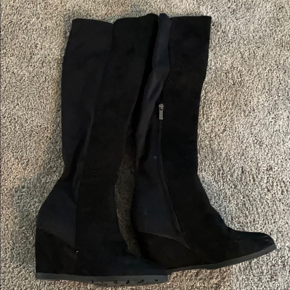 Wedge Knee High Boots
